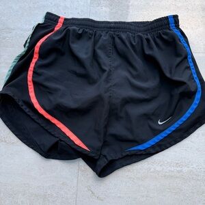 Nike Black Shorts with Rainbow trim colors